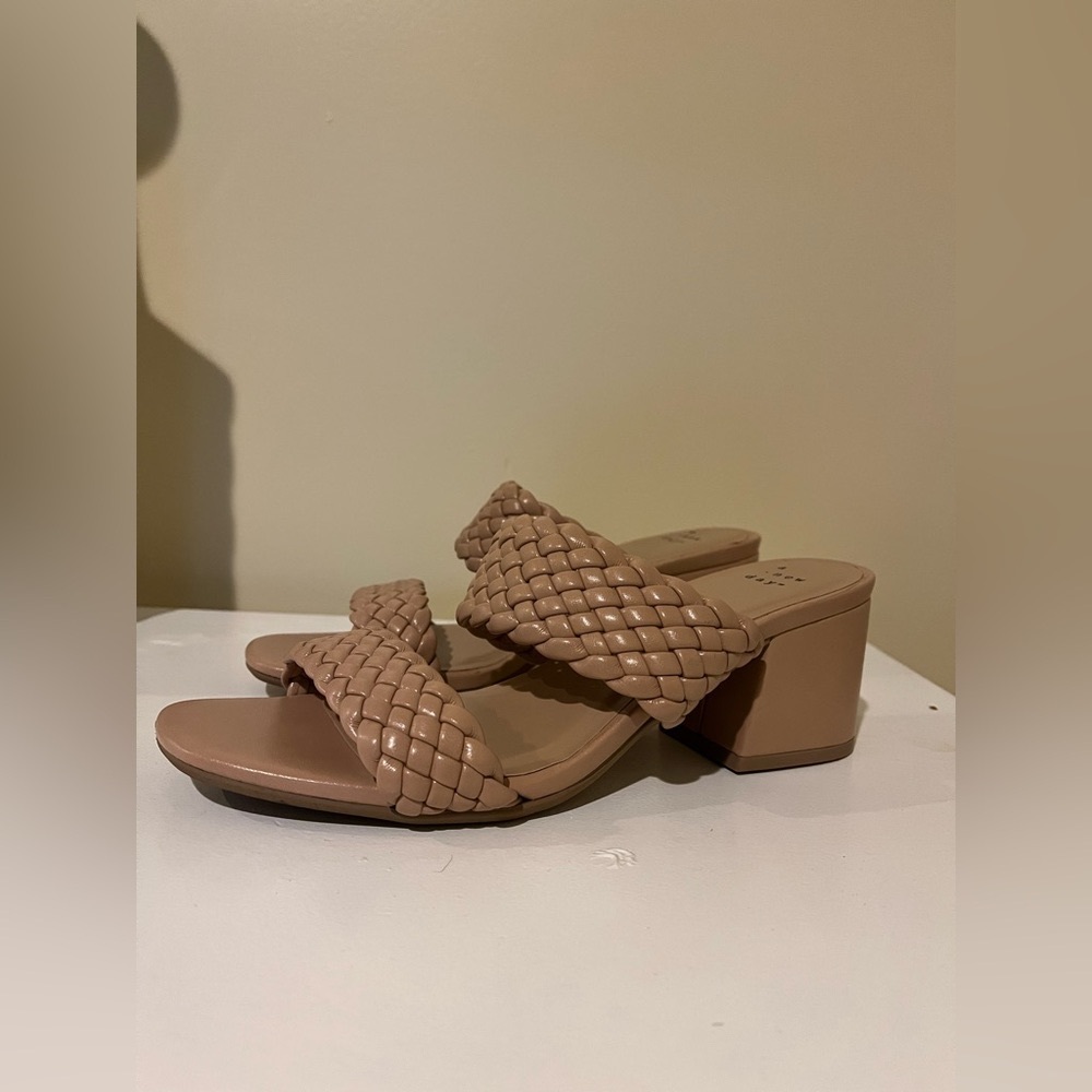 Braided Nude Heels - size 7
